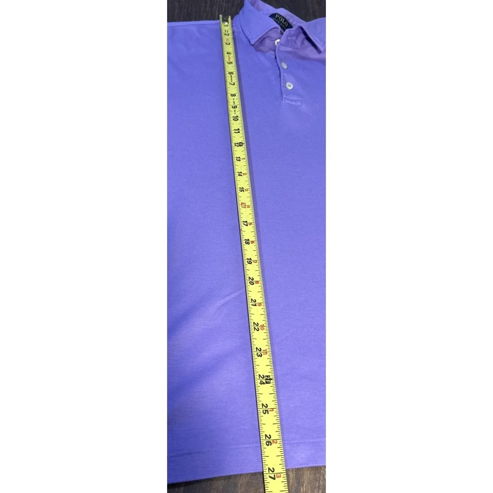 Polo Ralph Lauren Men's L Lavender/Green Pony  Pima Soft Touch Short Sleeve